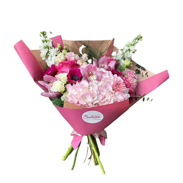 Buchet mare cu flori roz