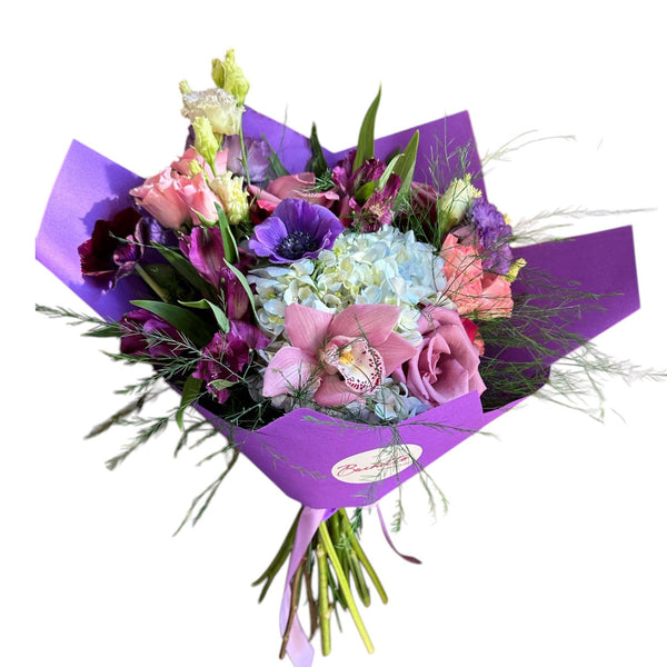 Buchet cu flori mov